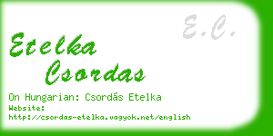etelka csordas business card